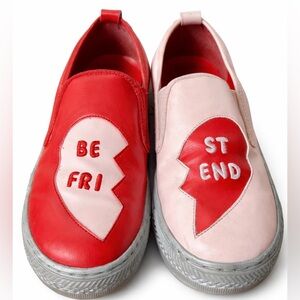 Stella McCartney Kids Best Friend Slip-On‎ Sneakers Red Pink EU 34 US 2 Rare